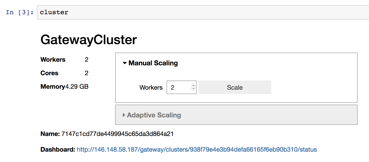 Manual scaling widget